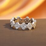 Four-leaf Clover Ring with Diamond - Image 3