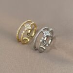 Double Layer Star Ring with Diamond - Image 3