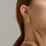 Golden Leaf Earring - Image 3