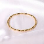 Bamboo-Shaped Bracelet with Water Drop - Image 3