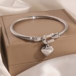 Bracelet with Heart Pendant - Image 2