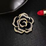 Flower-Shaped Brooch with Pearl
