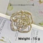 Hollow Camellia Flower Brooch