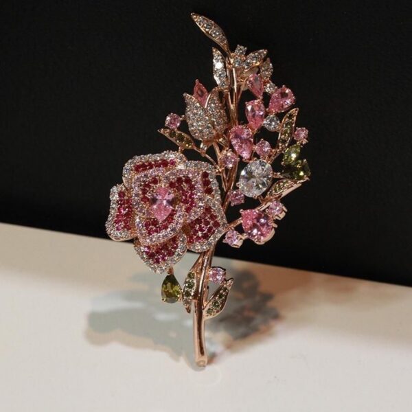 Tree and Flower Shaped Brooch
