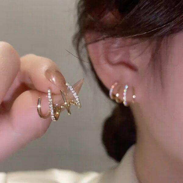 Small Four-Phase Hoop Earrings