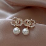 Silver and White Gold Stud Earrings