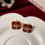 Earring with Various Red Stone Shapes - Image 4