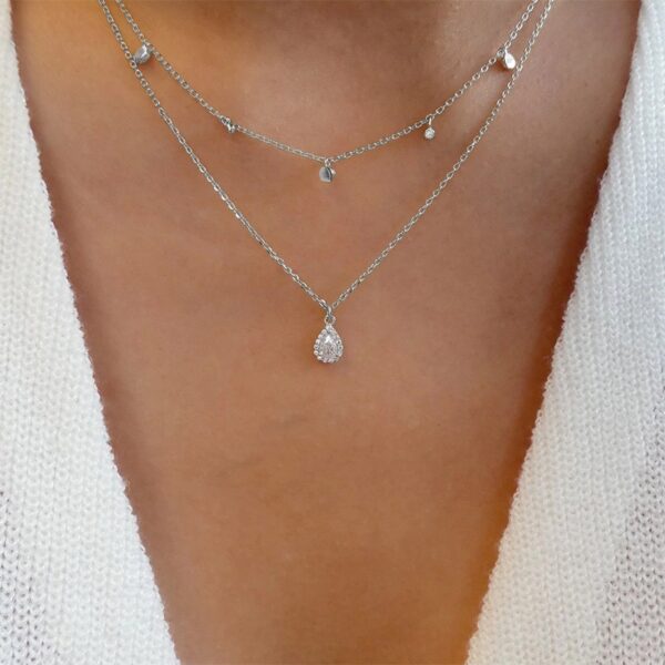 Double Pearl Necklace with Pendant
