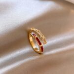 Zirconia Ring with Red Stones - Image 2