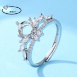 Silver-Plated Ring with Sparkling Stone - Image 3