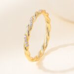 Ring with Twisted Line Design - Image 3