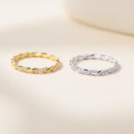 Ring with Twisted Line Design