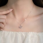 Pure Silver Necklace with Planet Pendant - Image 3