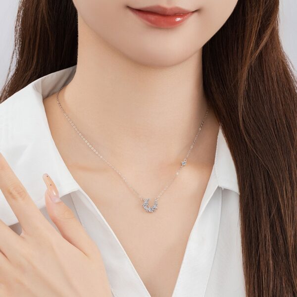 Sterling Silver Necklace with Moon