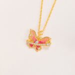 Silver Necklace with Butterfly Pendant - Image 2