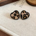 Leopard Heart-Shaped Earring