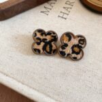 Leopard Earring in Clover Shape