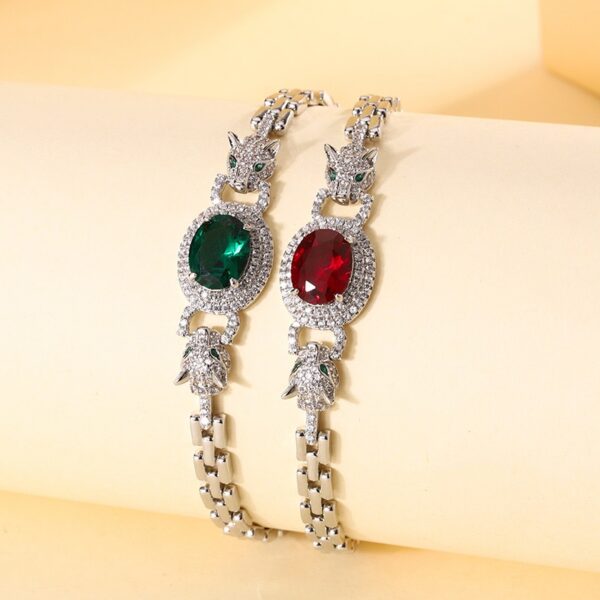 Silver Bracelet with Sparkling Stone