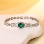 Silver Bracelet with Sparkling Stone - Image 4