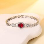 Silver Bracelet with Sparkling Stone - Image 3