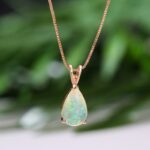 Necklace with Water Drop-Shaped Opal Pendant - Image 3
