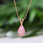 Necklace with Water Drop-Shaped Opal Pendant - Image 2