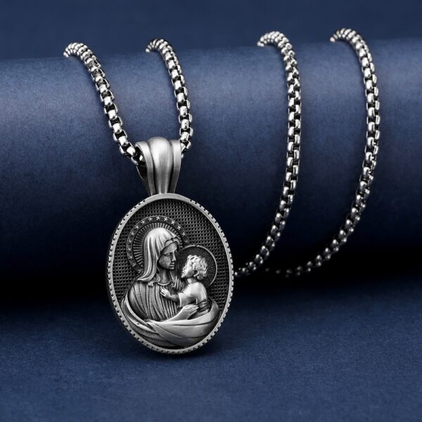 Necklace with Saint Mary Pendant