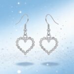 Silver Necklace and Earrings with Heart Pendant - Image 3